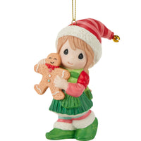 Precious Moments - A Christmas Treat for Someone Sweet Porcelain Ornament 241014