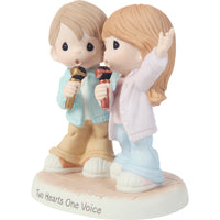 Precious Moments - Two Hearts One Voice Porcelain Figurine 242005