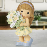 Precious Moments - Thanks A Bunch Girl with Flower Bouquet Figurine 242013