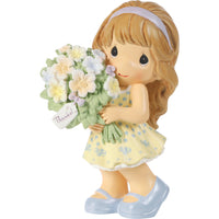 Precious Moments - Thanks A Bunch Girl with Flower Bouquet Figurine 242013