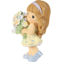 Precious Moments - Thanks A Bunch Girl with Flower Bouquet Figurine 242013