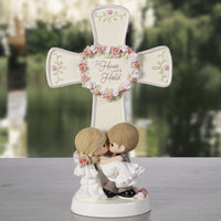 Precious Moments - To Have And To Hold Wedding Cake Topper Cross Figurine 242428