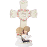 Precious Moments - To Have And To Hold Wedding Cake Topper Cross Figurine 242428