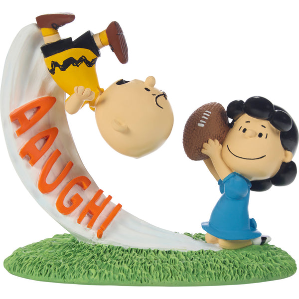 Precious Moments x Peanuts - Never Give Up Charlie Brown Lucy Football Figurine 242444