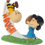 Precious Moments x Peanuts - Never Give Up Charlie Brown Lucy Football Figurine 242444