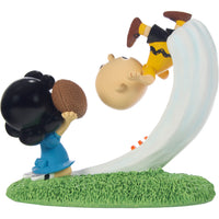 Precious Moments x Peanuts - Never Give Up Charlie Brown Lucy Football Figurine 242444