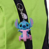 Precious Moments Disney - Stitch on Pink Tricycle Backpack Bag Clip Charm 242713