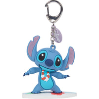 Precious Moments Disney - Stitch Surfing Backpack Bag Clip Charm 242714