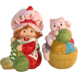 Blue Sky Clayworks x Strawberry Shortcake - Purr-fect Knitting Time Salt & Pepper Shakers 24895