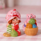 Blue Sky Clayworks x Strawberry Shortcake - Purr-fect Knitting Time Salt & Pepper Shakers 24895