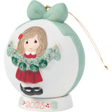 Precious Moments - 2025 Dated Christmas Ball Ornament Deck The Halls 251003