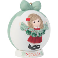 Precious Moments - 2025 Dated Christmas Ball Ornament Deck The Halls 251003