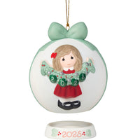 Precious Moments - 2025 Dated Christmas Ball Ornament Deck The Halls 251003