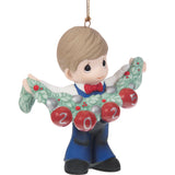 Precious Moments - 2025 Dated Christmas Ornament Deck The Halls Boy 251010