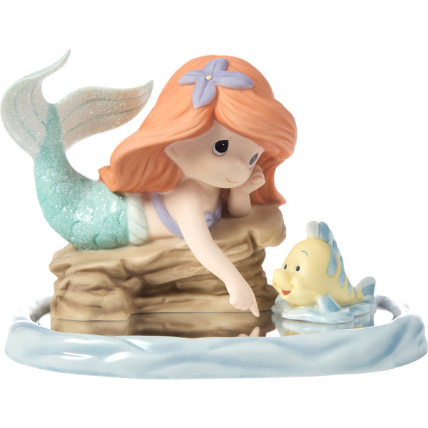Precious Moments x Disney - The Little Mermaid Ariel & Flounder Porcelain Figurine 251020