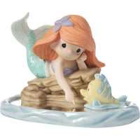 Precious Moments x Disney - The Little Mermaid Ariel & Flounder Porcelain Figurine 251020