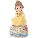 Precious Moments Disney - True Beauty Is Found Within Belle Trinket Box 252409