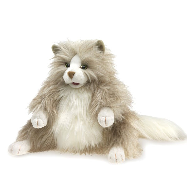 Folkmanis - Fluffy Cat Hand Stage Puppet Plush Toy 2566
