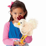 Folkmanis - Funcky Chicken Hand Stage Puppet Plush Toy 3030
