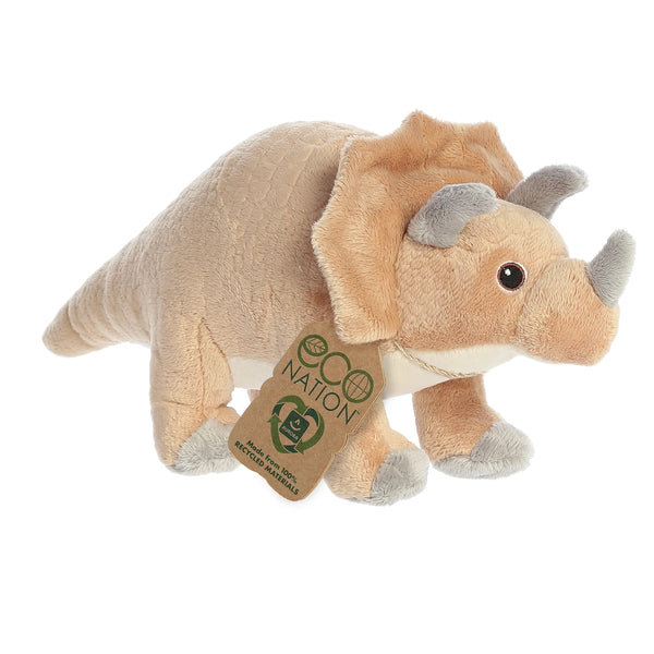 "Sale" Aurora ECO Nation - Triceratops Brown Dinosaur Dino Plush Toy 35103
