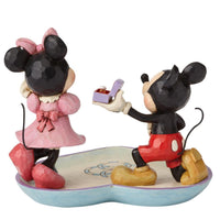 Jim Shore x Disney Traditions - Mickey & Minnie Ring Dish Propose Figurine 4055436