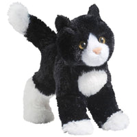 Douglas Cuddle Toys - Black & White Tuxedo Tabby Cat Plush 4092