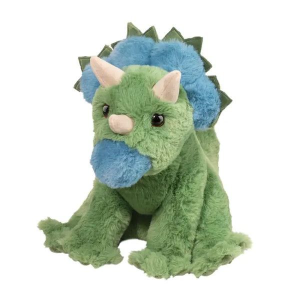 Douglas Cuddle Toys - Triceratops Dinosaur Blue Green Stuffed Soft Dino Plush 4607