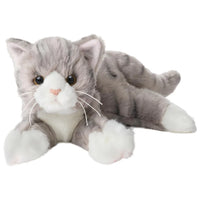 Bearington Collection - Grey Cat Plush Toy Soft Feline Plushie Socks Gray 519802