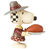 Jim Shore x Peanuts - Snoopy Pilgrim Thanksgiving Turkey Figurine 6002779