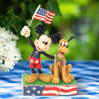 Jim Shore x Disney Traditions - Mickey Mouse & Pluto Patriotic Figurine 6005975