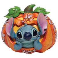 Jim Shore x Disney Traditions - Stitch in Jack O Lantern Pumpkin Figurine 6007080