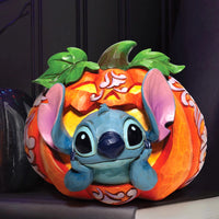 Jim Shore x Disney Traditions - Stitch in Jack O Lantern Pumpkin Figurine 6007080