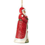 Jim Shore Heartwood Creek - Santa Holding Cardinals Christmas Ornament 6009693