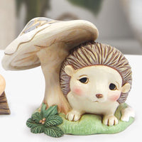 Jim Shore Heartwood Creek - White Woodland Hedgehog by Mushroom Figurine 6011618