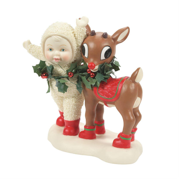 Snowbabies - Wrapped Up with Rudolph Porcelain Figurine 6012009
