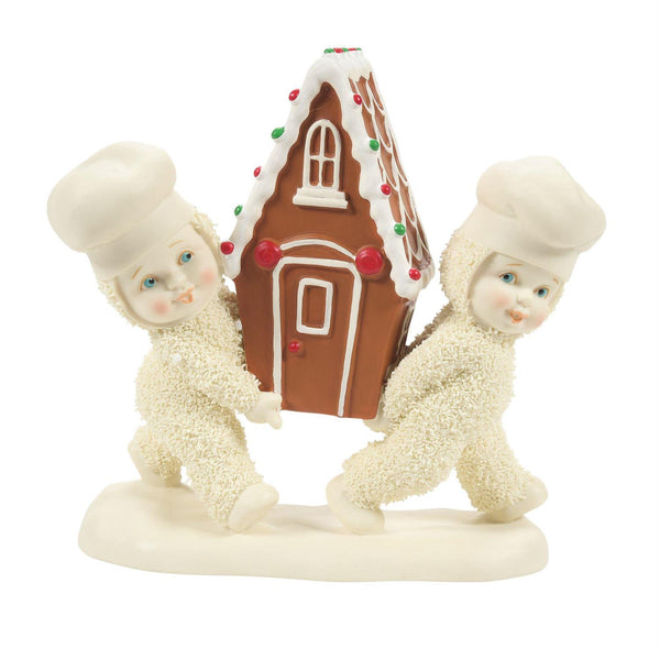 Snowbabies - Carry It Gingerly Gingerbread House Porcelain Figurine 6012278