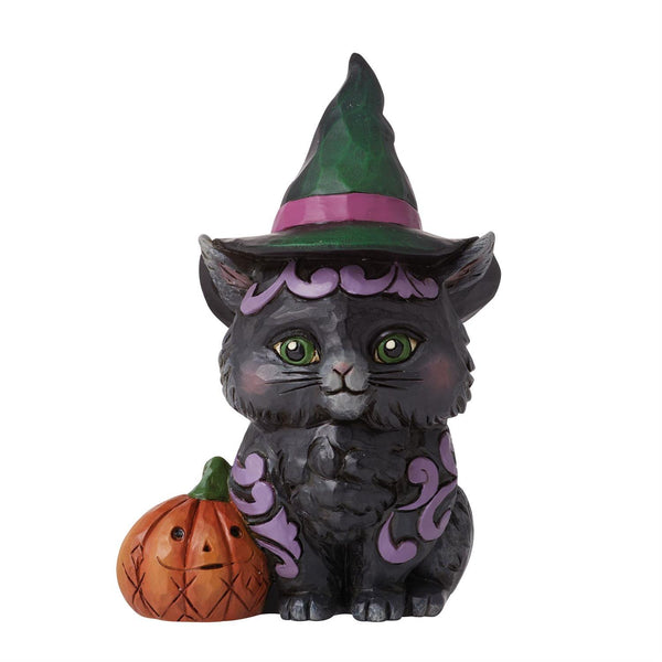 Jim Shore Heartwood Creek - Halloween Black Witch Cat Figurine 6012747