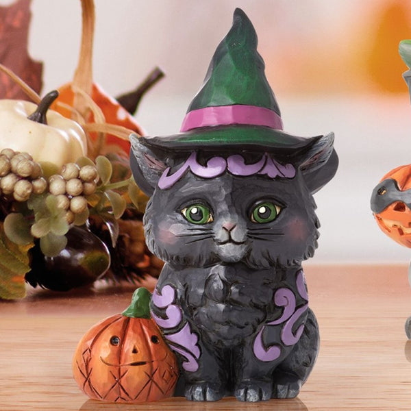 Jim Shore Heartwood Creek - Halloween Black Witch Cat Figurine 6012747