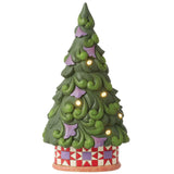 Jim Shore Heartwood Creek - All Spruced Up LED Chrismas Tree Figurine 6012902