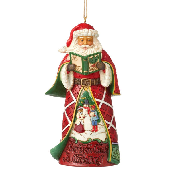 Jim Shore Heartwood Creek - Caroling Santa Christmas Ornament 6012969