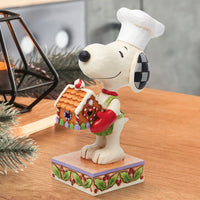 Jim Shore x Peanuts - Snoopy with Gingerbread House Holiday Figurine 6013045