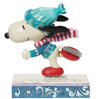 Jim Shore x Peanuts - Snoopy & Woodstock Ice Skating Figurine 6013050