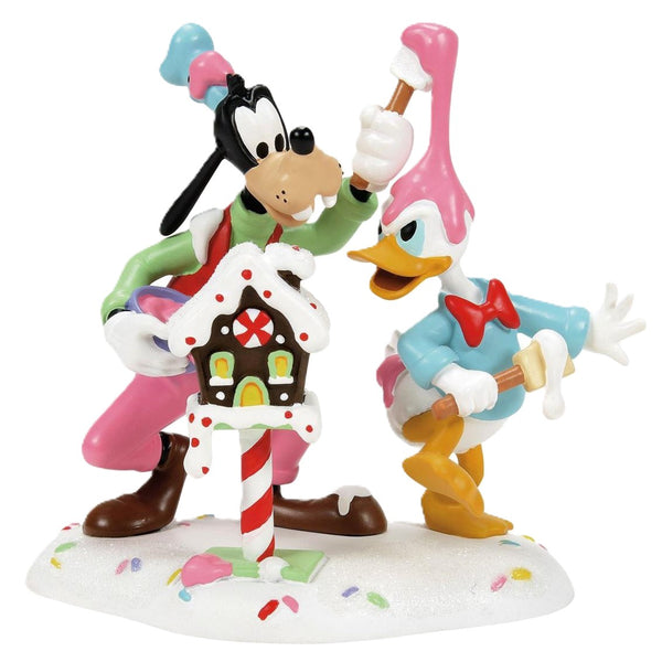Department 56 Village Disney Showcase - Goofy & Donald Duck Make A Mess Figurine 6013665