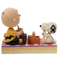 Jim Shore x Peanuts - Snoopy Woodstock Charlie Brown Picnic Figurine 6014346