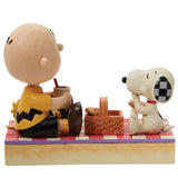 Jim Shore x Peanuts - Snoopy Woodstock Charlie Brown Picnic Figurine 6014346