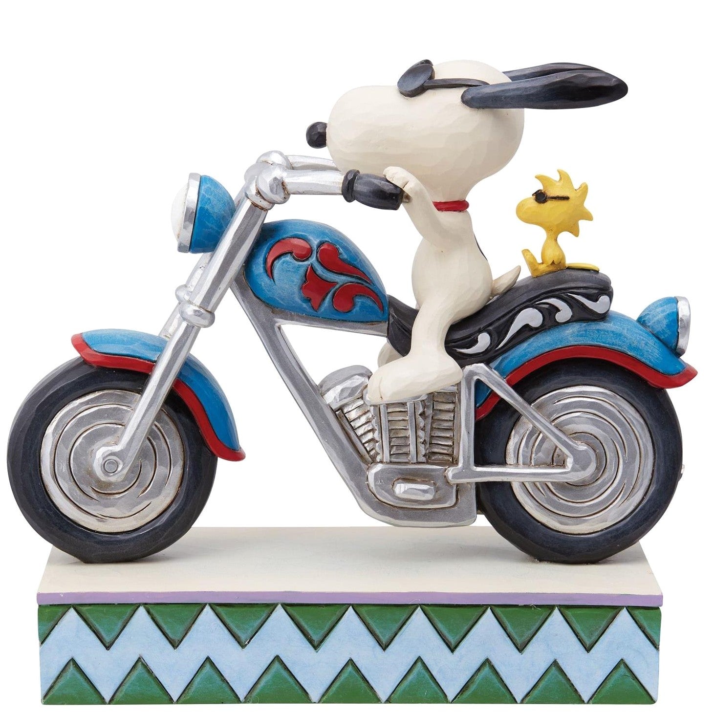 Jim Shore x Peanuts - Snoopy & Woodstock Riding Motorcycle