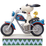 Jim Shore x Peanuts - Snoopy & Woodstock Riding Motorcycle Figurine 6014347