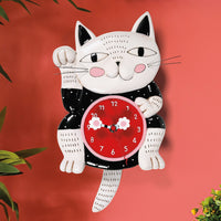 "Sale" Allen Designs - Lucky Cat Swing Pendulum Wall Clock 6014456