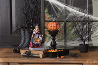 Jim Shore Heartwood Creek - Purr-fect Pumpkin Black Cat on Pumpkin LED Halloween Figurine 6014479
