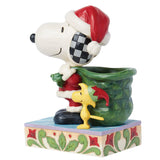 Jim Shore x Peanuts - Snoopy Santa & Woodstock Elf Figurine 6015030